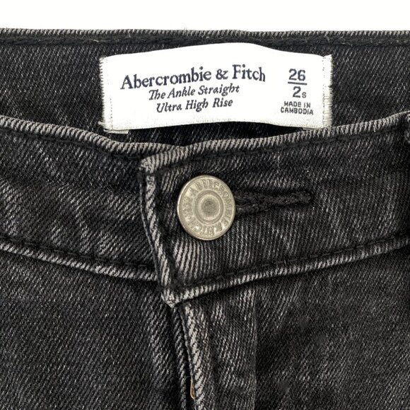 Abercrombie And Fitch - Curve Love Ultra High Rise Ankle Straight Jean - 2 Short - Picture 11 of 14